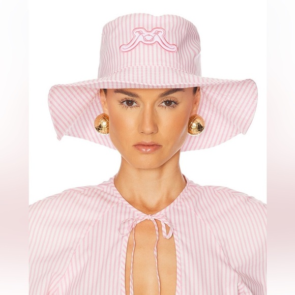 NWOT Rowen Rose Maxi Hat in White & Pink main image 4